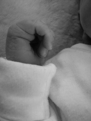 Little Missy's hand