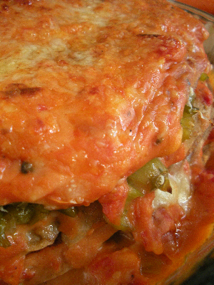 Buckwheat Pancake Cake with Leeks and Mushrooms